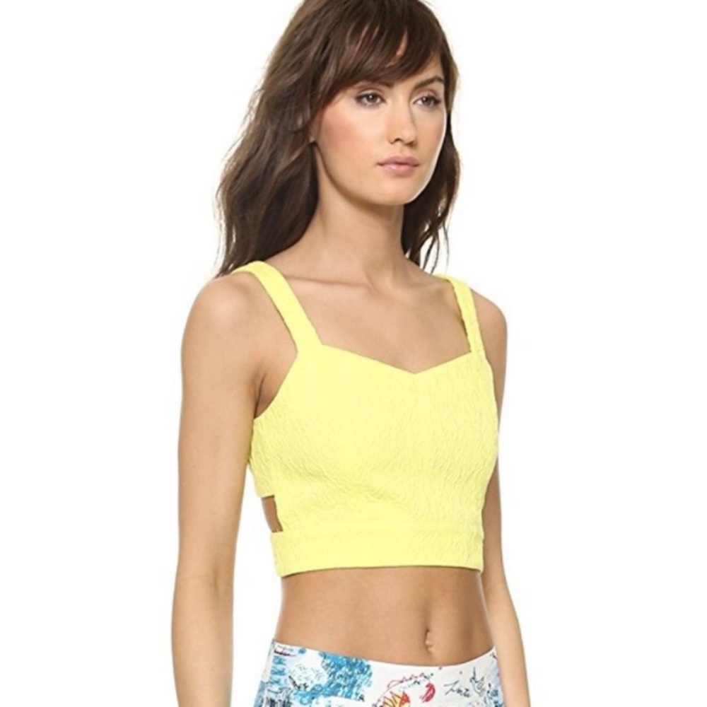 Anthropologie | J.O.A. Crop Top Yellow NWT